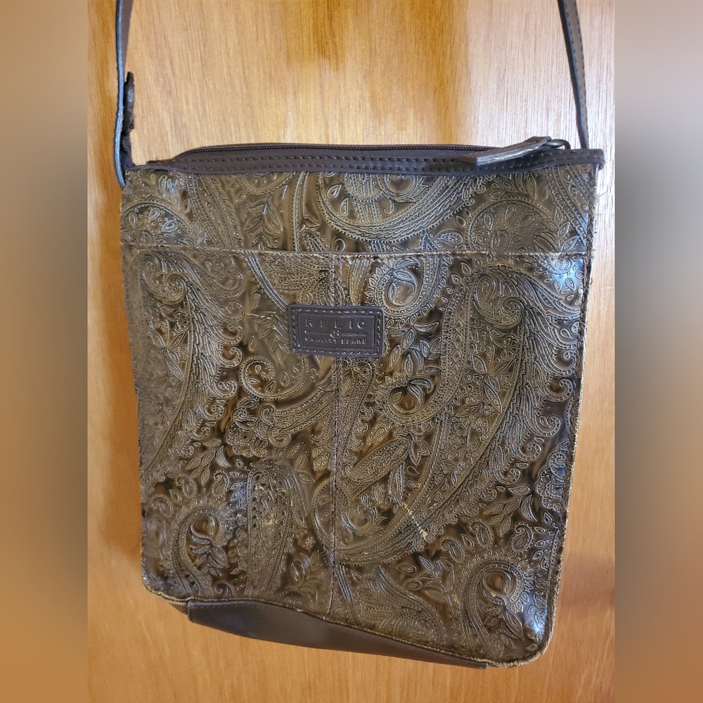 Relic leather crossbody purse